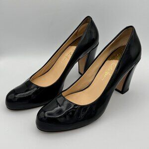 Cole Haan NikeAir Shiny Black Patent Leather Heels Pumps Size 8 AA